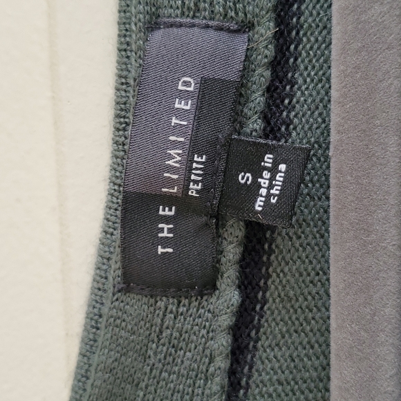 The Limited Womens Small Sweater Dress Green Stripe Long Sleeve - Picture 6 of 8